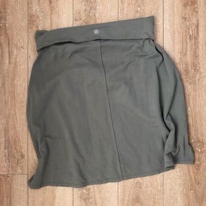 Athleta Womens Foldover Army Green Skirt Large